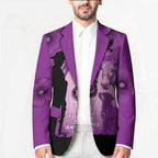 Australia Animals ANZAC Day Blazer Lest We Forget The Animals Too Purple Poppy