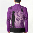 Australia Animals ANZAC Day Blazer Lest We Forget The Animals Too Purple Poppy