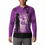 Australia Animals ANZAC Day Button Sweatshirt Lest We Forget The Animals Too Purple Poppy