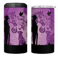 Australia Animals ANZAC Day 4 in 1 Can Cooler Tumbler Lest We Forget The Animals Too Purple Poppy