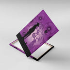 Australia Animals ANZAC Day Canvas Wall Art Lest We Forget The Animals Too Purple Poppy