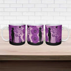 Australia Animals ANZAC Day Ceramic Mug Lest We Forget The Animals Too Purple Poppy