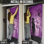 Australia Animals ANZAC Day Door Cover Lest We Forget The Animals Too Purple Poppy