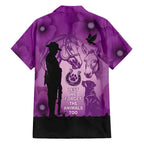 Australia Animals ANZAC Day Family Matching Long Sleeve Bodycon Dress and Hawaiian Shirt Lest We Forget The Animals Too Purple Poppy