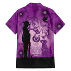 Australia Animals ANZAC Day Family Matching Mermaid Dress and Hawaiian Shirt Lest We Forget The Animals Too Purple Poppy