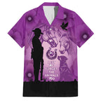 Australia Animals ANZAC Day Family Matching Short Sleeve Bodycon Dress and Hawaiian Shirt Lest We Forget The Animals Too Purple Poppy