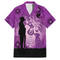 Australia Animals ANZAC Day Family Matching Summer Maxi Dress and Hawaiian Shirt Lest We Forget The Animals Too Purple Poppy