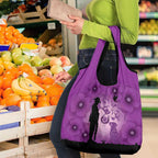 Australia Animals ANZAC Day Grocery Bag Lest We Forget The Animals Too Purple Poppy