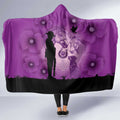 Australia Animals ANZAC Day Hooded Blanket Lest We Forget The Animals Too Purple Poppy