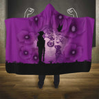 Australia Animals ANZAC Day Hooded Blanket Lest We Forget The Animals Too Purple Poppy