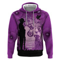 Australia Animals ANZAC Day Hoodie Lest We Forget The Animals Too Purple Poppy