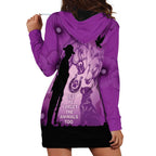 Australia Animals ANZAC Day Hoodie Dress Lest We Forget The Animals Too Purple Poppy