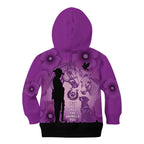 Australia Animals ANZAC Day Kid Hoodie Lest We Forget The Animals Too Purple Poppy