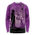 Australia Animals ANZAC Day Long Sleeve Shirt Lest We Forget The Animals Too Purple Poppy