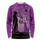 Australia Animals ANZAC Day Long Sleeve Shirt Lest We Forget The Animals Too Purple Poppy