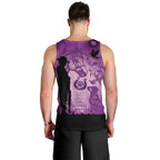 Australia Animals ANZAC Day Men Tank Top Lest We Forget The Animals Too Purple Poppy