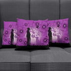 Australia Animals ANZAC Day Pillow Cover Lest We Forget The Animals Too Purple Poppy