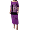 Australia Animals ANZAC Day Puletasi Lest We Forget The Animals Too Purple Poppy