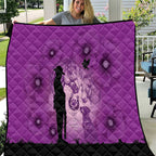 Australia Animals ANZAC Day Quilt Lest We Forget The Animals Too Purple Poppy