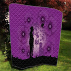 Australia Animals ANZAC Day Quilt Lest We Forget The Animals Too Purple Poppy