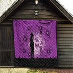 Australia Animals ANZAC Day Quilt Lest We Forget The Animals Too Purple Poppy