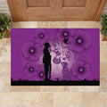 Australia Animals ANZAC Day Rubber Doormat Lest We Forget The Animals Too Purple Poppy
