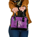 Australia Animals ANZAC Day Shoulder Handbag Lest We Forget The Animals Too Purple Poppy