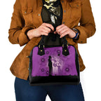 Australia Animals ANZAC Day Shoulder Handbag Lest We Forget The Animals Too Purple Poppy