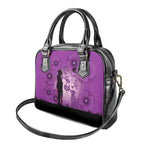 Australia Animals ANZAC Day Shoulder Handbag Lest We Forget The Animals Too Purple Poppy