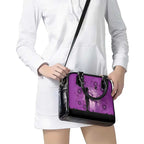 Australia Animals ANZAC Day Shoulder Handbag Lest We Forget The Animals Too Purple Poppy