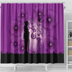 Australia Animals ANZAC Day Shower Curtain Lest We Forget The Animals Too Purple Poppy