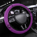 Australia Animals ANZAC Day Steering Wheel Cover Lest We Forget The Animals Too Purple Poppy