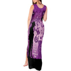Australia Animals ANZAC Day Tank Maxi Dress Lest We Forget The Animals Too Purple Poppy