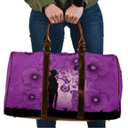 Australia Animals ANZAC Day Travel Bag Lest We Forget The Animals Too Purple Poppy
