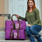 Australia Animals ANZAC Day Travel Bag Lest We Forget The Animals Too Purple Poppy