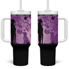 Australia Animals ANZAC Day Tumbler With Handle Lest We Forget The Animals Too Purple Poppy