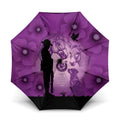 Australia Animals ANZAC Day Umbrella Lest We Forget The Animals Too Purple Poppy