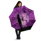 Australia Animals ANZAC Day Umbrella Lest We Forget The Animals Too Purple Poppy