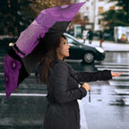 Australia Animals ANZAC Day Umbrella Lest We Forget The Animals Too Purple Poppy