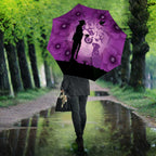 Australia Animals ANZAC Day Umbrella Lest We Forget The Animals Too Purple Poppy