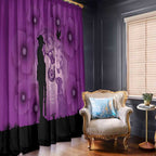 Australia Animals ANZAC Day Window Curtain Lest We Forget The Animals Too Purple Poppy