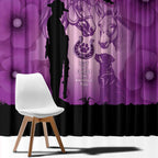 Australia Animals ANZAC Day Window Curtain Lest We Forget The Animals Too Purple Poppy