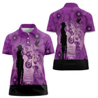 Australia Animals ANZAC Day Women Polo Shirt Lest We Forget The Animals Too Purple Poppy