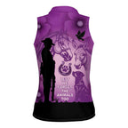 Australia Animals ANZAC Day Women Sleeveless Polo Shirt Lest We Forget The Animals Too Purple Poppy