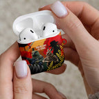 New Zealand and Australia ANZAC Day AirPods Case Sliver Fern Kakapo With Golden Wattle Kangaroo - Aussie Hoodie