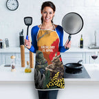 New Zealand and Australia ANZAC Day Apron Sliver Fern Kakapo With Golden Wattle Kangaroo - Aussie Hoodie