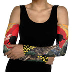 New Zealand and Australia ANZAC Day Arm Sleeves Sliver Fern Kakapo With Golden Wattle Kangaroo - Aussie Hoodie