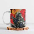 New Zealand and Australia ANZAC Day Ceramic Mug Sliver Fern Kakapo With Golden Wattle Kangaroo - Aussie Hoodie