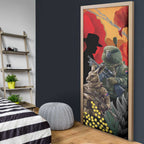 New Zealand and Australia ANZAC Day Door Cover Sliver Fern Kakapo With Golden Wattle Kangaroo - Aussie Hoodie