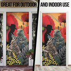 New Zealand and Australia ANZAC Day Door Cover Sliver Fern Kakapo With Golden Wattle Kangaroo - Aussie Hoodie